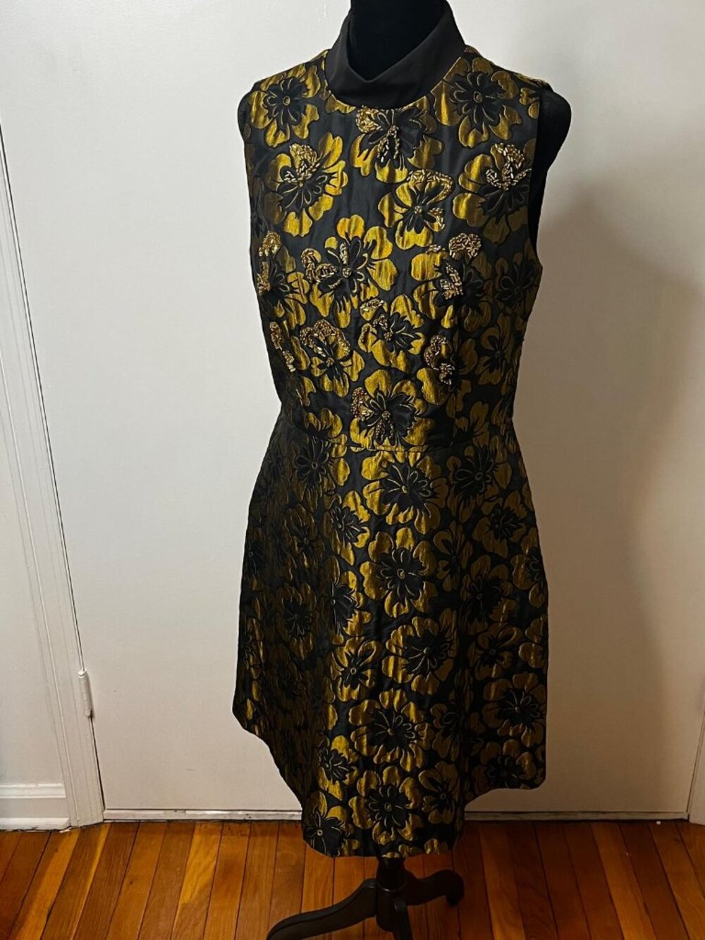 Rachel Roy Black and Gold dress w/beading. Sz8 Hoda wore it!